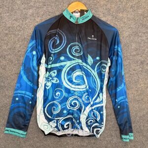 Paladin Cycling Jersey Mens US XL Blue Ocean Floral‎ Graphic Bike Shirt NEW